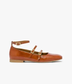Femme Bocage Ballerines>BABIES BARBARRA COGNAC