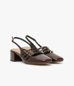 Femme Bocage Slingbacks|Escarpins>BABIES DEMI ACAJOU
