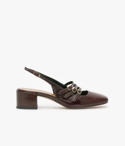 Femme Bocage Slingbacks|Escarpins>BABIES DEMI ACAJOU