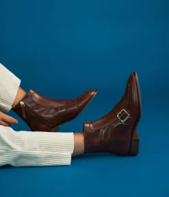 Femme Bocage Boots & Bottines>BOOTS SABINE COGNAC