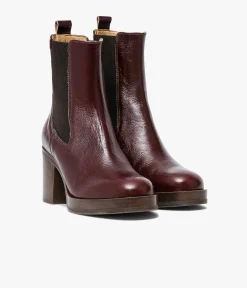 Femme Bocage Boots & Bottines>CHELSEA BOOTS ELEA ACAJOU