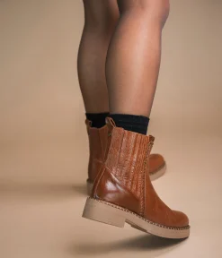 Femme Bocage Boots & Bottines>CHELSEA BOOTS SOLLENE COGNAC