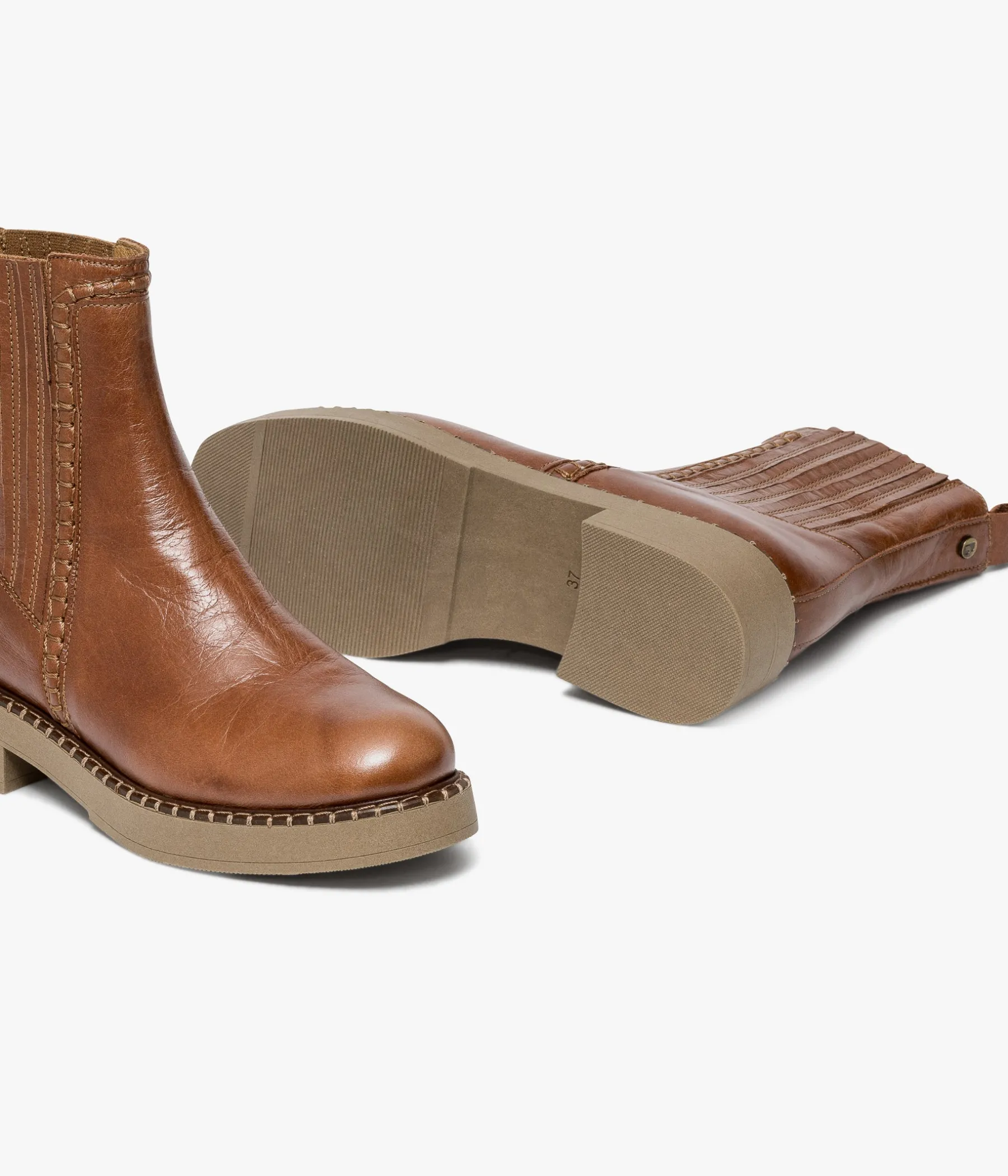 Femme Bocage Boots & Bottines>CHELSEA BOOTS SOLLENE COGNAC