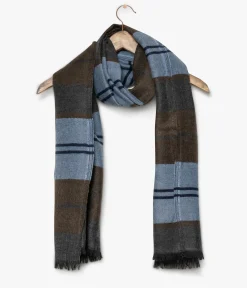 Homme Bocage Foulards>ECHARPE REMI KAKI ET BLEU