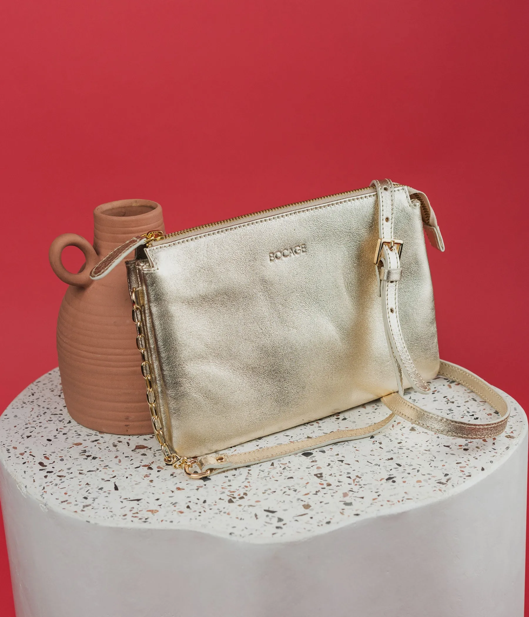 Femme Bocage Sacs À Bandoulière>POCHETTE AIMER PLATINE