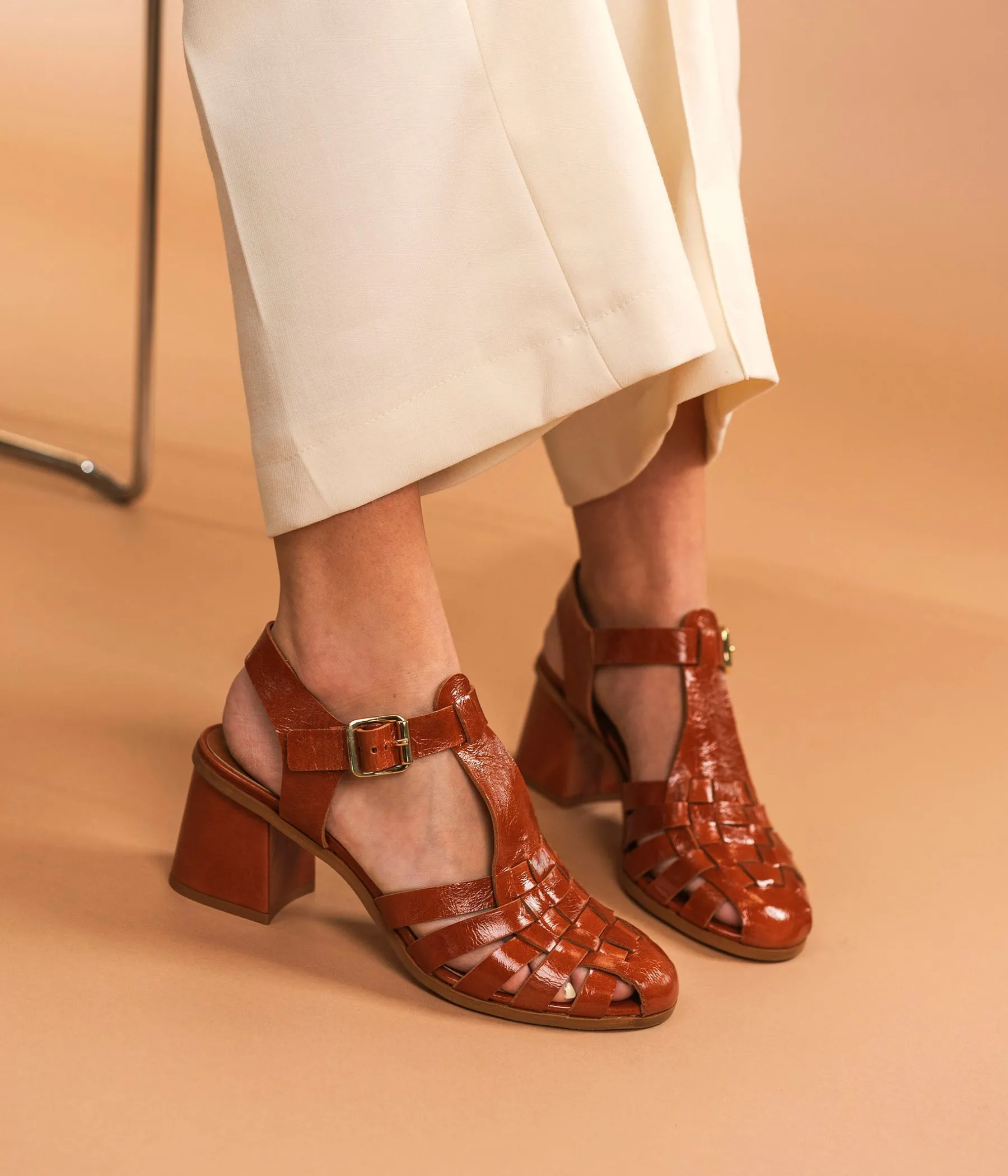 Femme Bocage Sandales|Escarpins>SANDALE DELFINA COGNAC