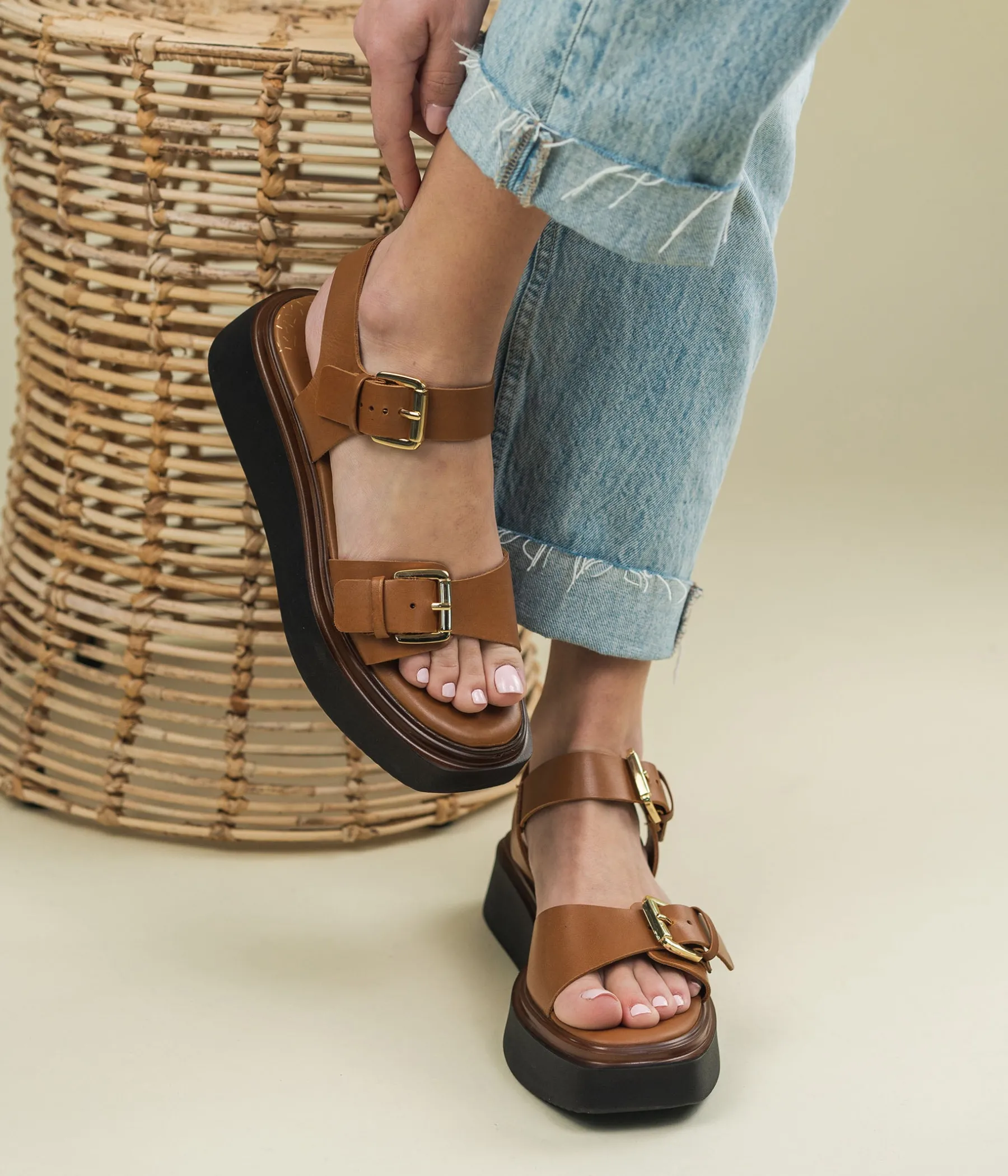 Femme Bocage Sandales>SANDALE JARKARTY COGNAC